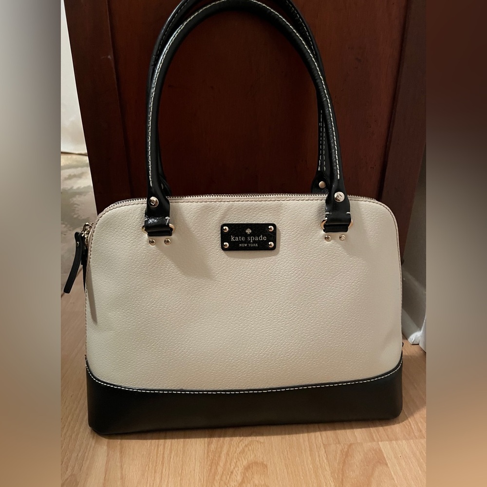 Kate Spade Two-Tone Black and Cream Satchel - Picture 2 of 7